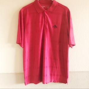 Antigua Golf Polo Shirt Red Large